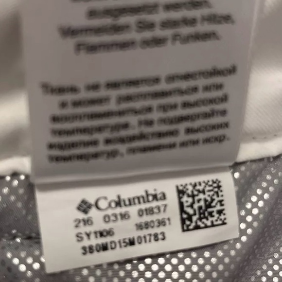 COLUMBIA BUGABOO OMNI-HEAT Insulated Snow Ski Snowboard Pants White/Grey Med - Picture 9 of 9